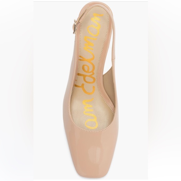 Sam Edelman Terra Patent Slingback Block Heel Pumps - Sunrise Blush - Picture 4 of 5